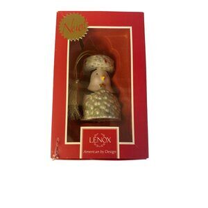 Lenox Festive Friends Penguin Ornament 3.4" Hand-Painted Porcelain Holiday